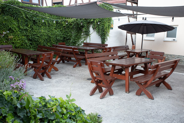 Biergarten in der Gaststätte Zum Jägerheim